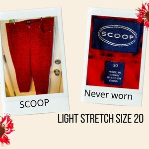 Scoop red leopard pants